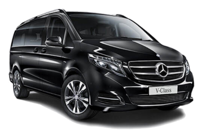 mercedes classe V sur fond blanc