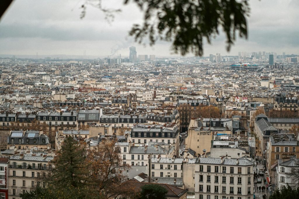 vue en hauteur de paris depuis montmatre