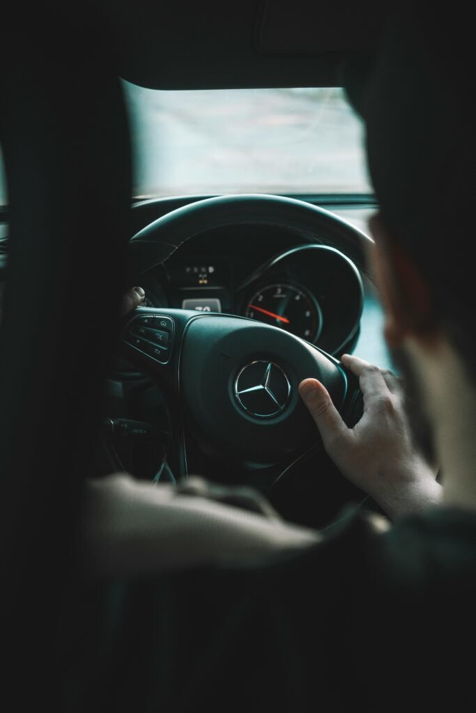 focus sur le volant mercedes